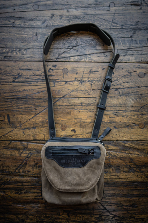 Waxed Olive Black Leather