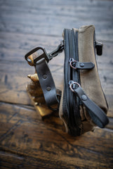 Waxed Olive Black Leather