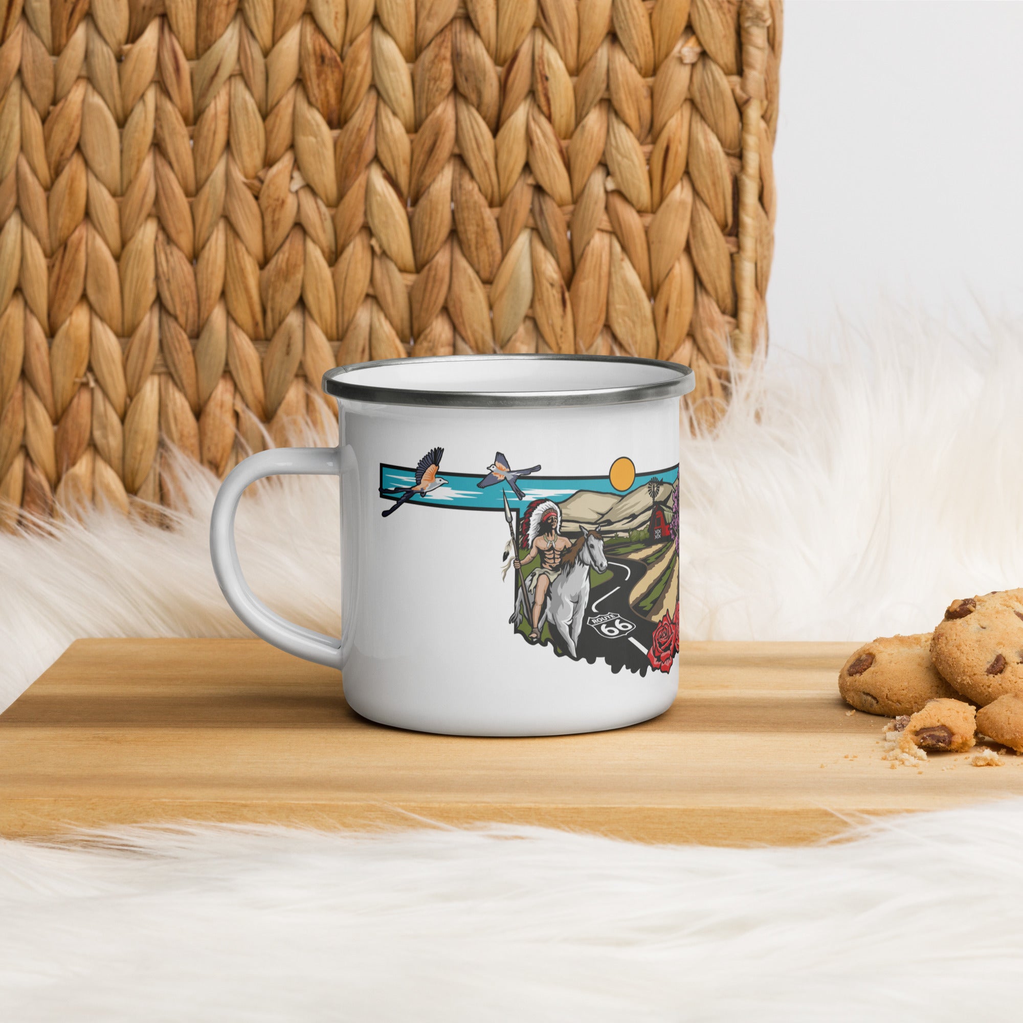 Made In Oklahoma Enamel Mug