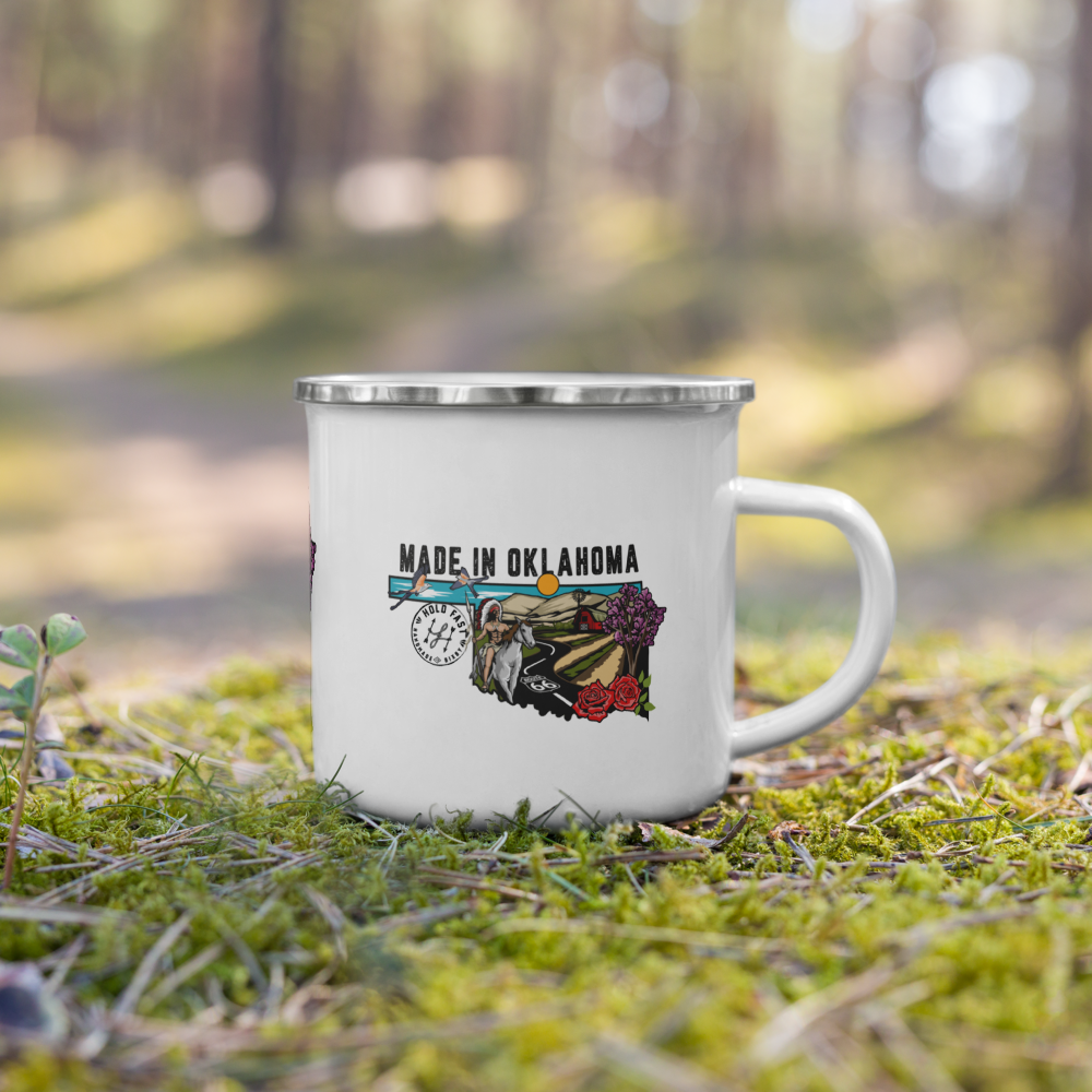 Made In Oklahoma Enamel Mug