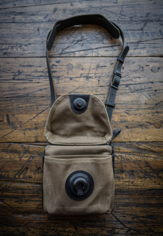 Waxed Olive Black Leather