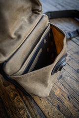 Waxed Olive Black Leather