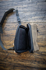 Waxed Olive Black Leather