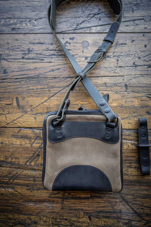Waxed Olive Black Leather