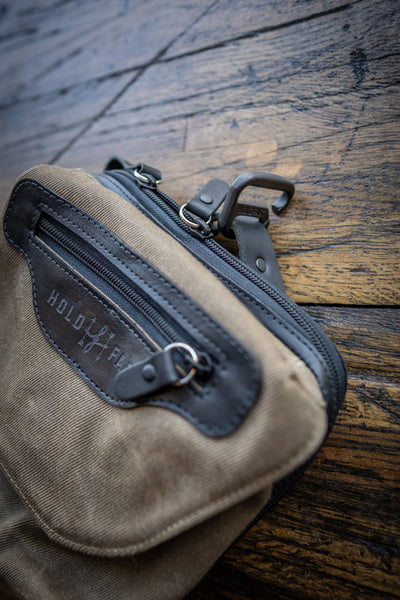 Waxed Olive Black Leather