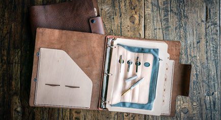 Heritage Binder | Leather Three Ring Binder with Leather Dividers