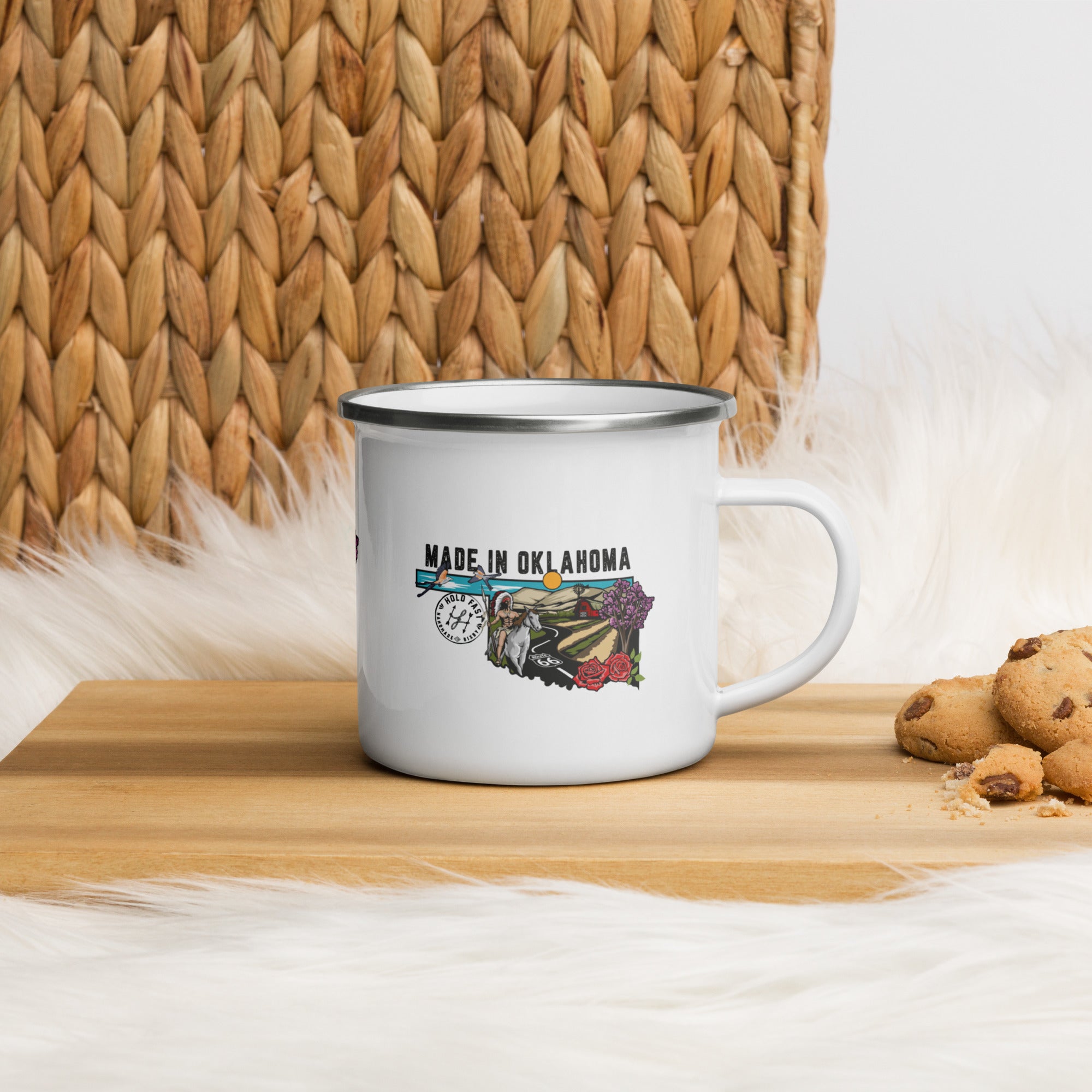 Made In Oklahoma Enamel Mug