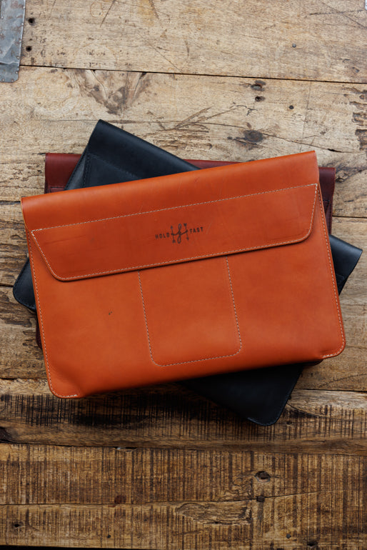 Leather laptop sleeve with pockets Clearance