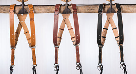MoneyMaker leather camera harness