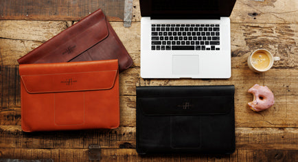 Leather padded laptop bag Clearance