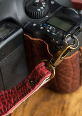 Classic American Bison Leather Neck Strap | Hold Fast