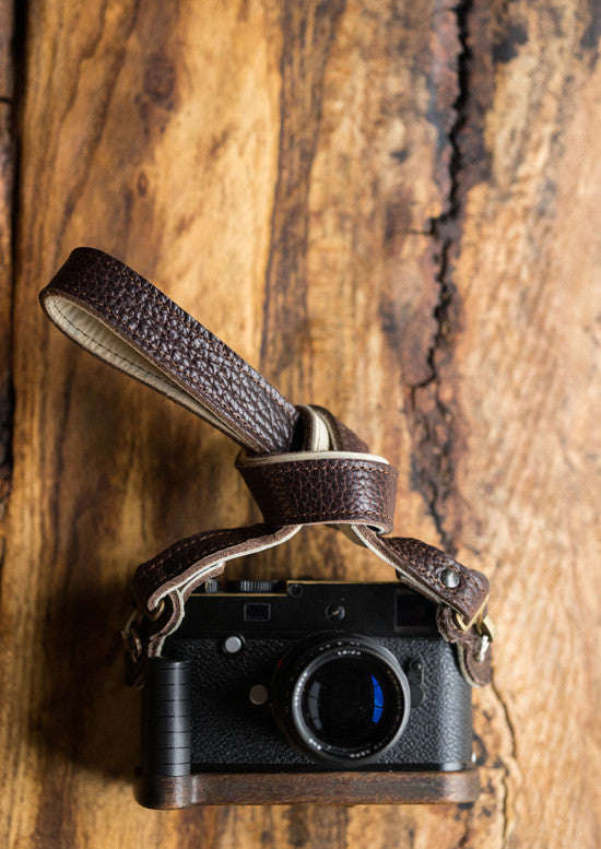 Classic American Bison Leather Neck Strap