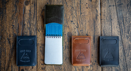 Mini EDC Fieldbook | Leather Journal Cover and Pen Caddy for Every Day Carry