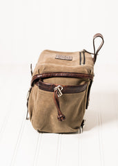 Explorer Lens Pouch, Waxed Canvas and Leather Lens Bag